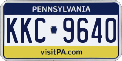 PA license plate KKC9640