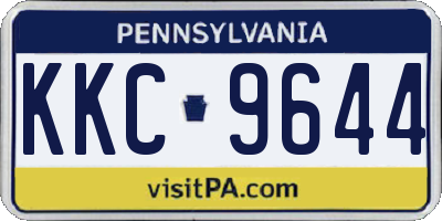 PA license plate KKC9644