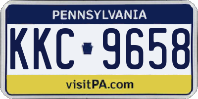 PA license plate KKC9658