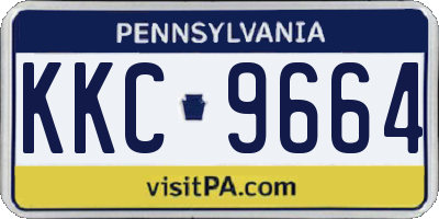 PA license plate KKC9664