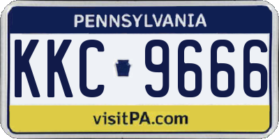 PA license plate KKC9666