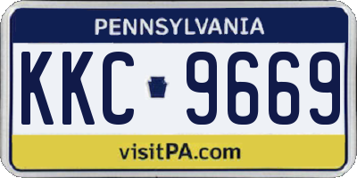 PA license plate KKC9669