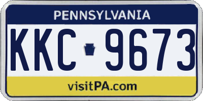 PA license plate KKC9673