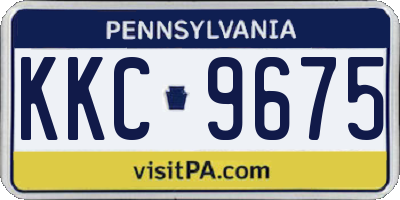 PA license plate KKC9675