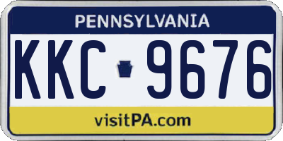 PA license plate KKC9676