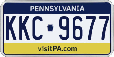PA license plate KKC9677