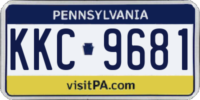 PA license plate KKC9681