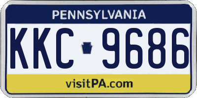 PA license plate KKC9686