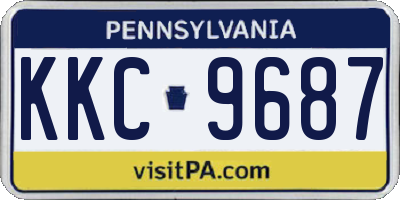 PA license plate KKC9687