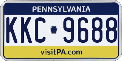 PA license plate KKC9688