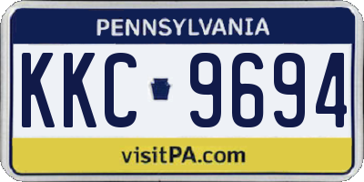 PA license plate KKC9694