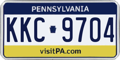 PA license plate KKC9704