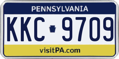 PA license plate KKC9709