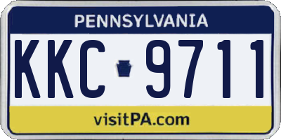 PA license plate KKC9711