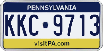 PA license plate KKC9713