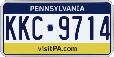 PA license plate KKC9714