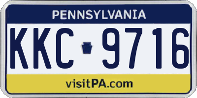 PA license plate KKC9716