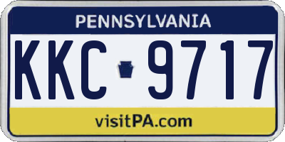 PA license plate KKC9717