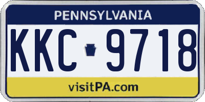 PA license plate KKC9718