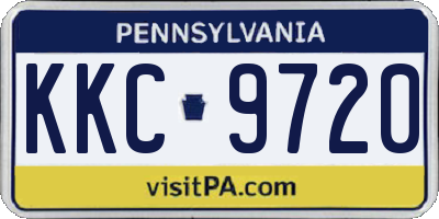 PA license plate KKC9720