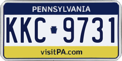 PA license plate KKC9731
