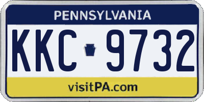 PA license plate KKC9732