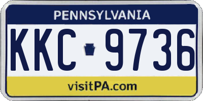 PA license plate KKC9736