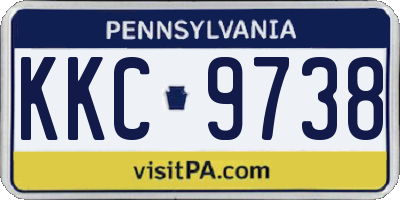 PA license plate KKC9738