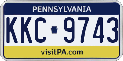 PA license plate KKC9743