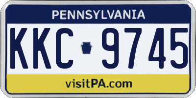 PA license plate KKC9745