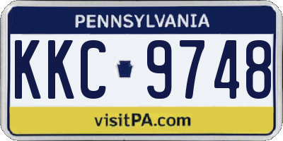 PA license plate KKC9748