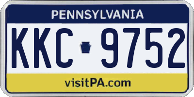 PA license plate KKC9752