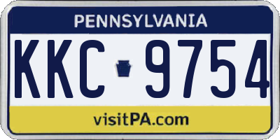 PA license plate KKC9754