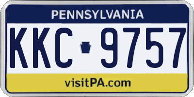 PA license plate KKC9757