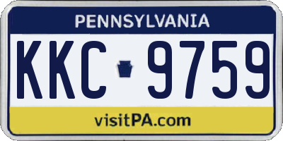 PA license plate KKC9759