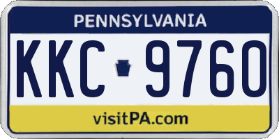 PA license plate KKC9760