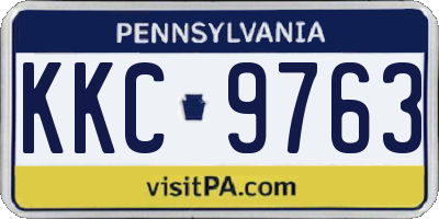PA license plate KKC9763