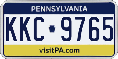 PA license plate KKC9765