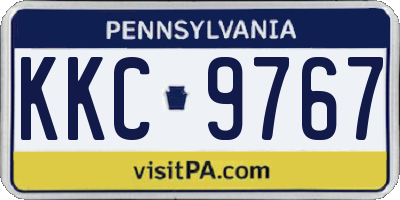 PA license plate KKC9767