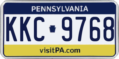 PA license plate KKC9768