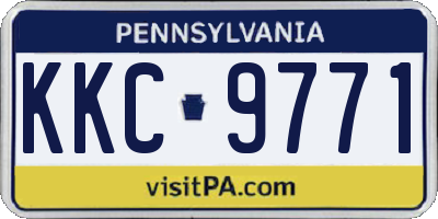PA license plate KKC9771