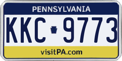 PA license plate KKC9773