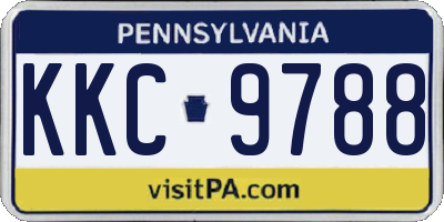 PA license plate KKC9788