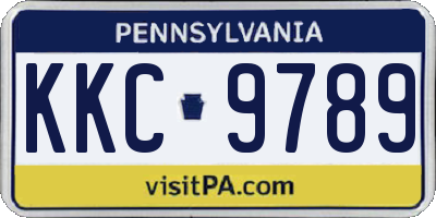 PA license plate KKC9789