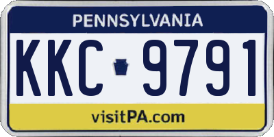 PA license plate KKC9791