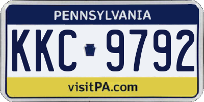 PA license plate KKC9792