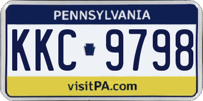 PA license plate KKC9798