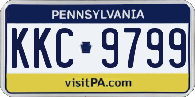 PA license plate KKC9799
