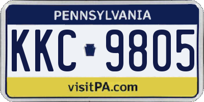 PA license plate KKC9805