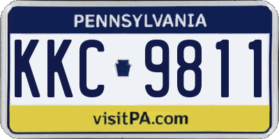 PA license plate KKC9811